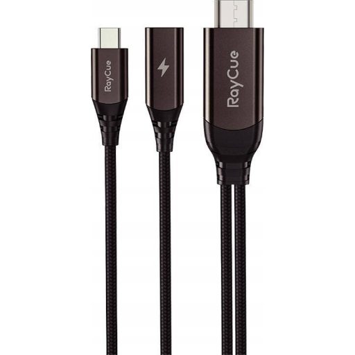  USB-C-HDMI 2.1 4k30Hz RayCue kábel, 2m (fekete)