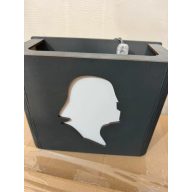 Darth Vader mintás fekete fa fali lámpa