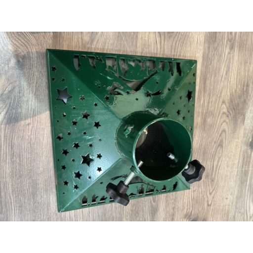 Zöld Fém Karácsonyfatalp – Betlehemes Minta