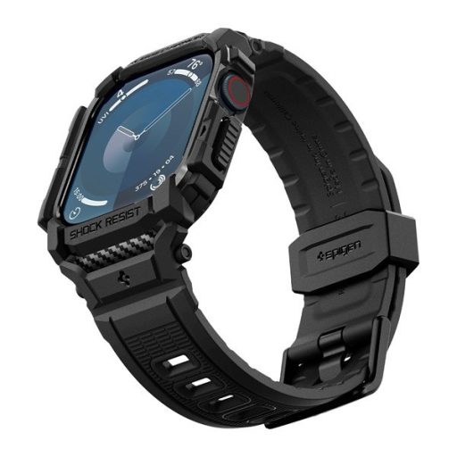 Spigen Rugged Armor Pro Apple Watch 10 46mm tok, Matte Black, fekete