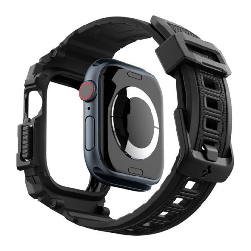 Spigen Rugged Armor Pro Apple Watch 10 46mm tok, Matte Black, fekete