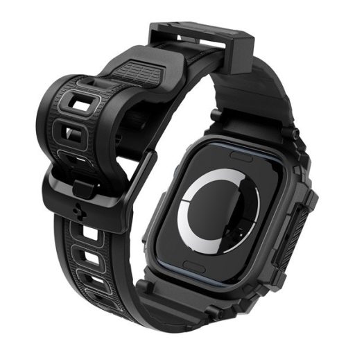 Spigen Rugged Armor Pro Apple Watch 10 46mm tok, Matte Black, fekete