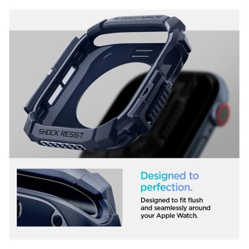 Spigen Rugged Armor Apple Watch 10 46mm tok, Navy Blue, kék