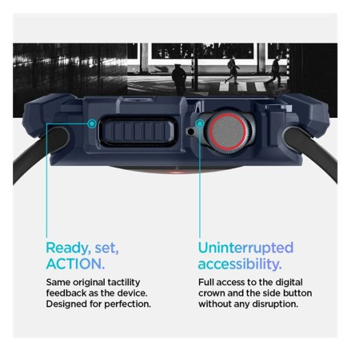 Spigen Rugged Armor Apple Watch 10 46mm tok, Navy Blue, kék