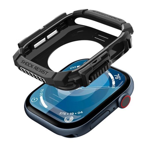 Spigen Rugged Armor Apple Watch 10 46mm tok, Matte Black, fekete