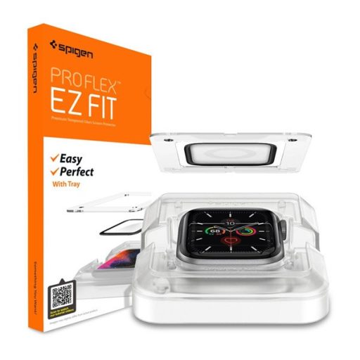 Spigen Pro Flex EZ Fit Apple Watch S4 / S5 / S6 / SE 40mm tempered kijelzővédő fólia felhelyező kerettel (2db)