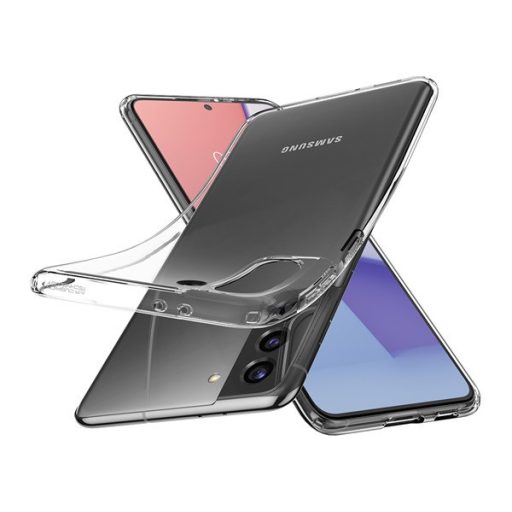 Spigen Crystal Flex Samsung G996 Galaxy S21+ tok, Crystal Clear, átlátszó
