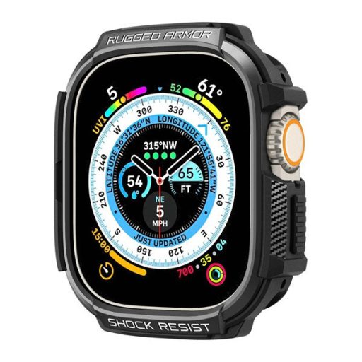 Spigen Rugged Armor Apple Watch UItra 2/1 (49mm), Fekete tok