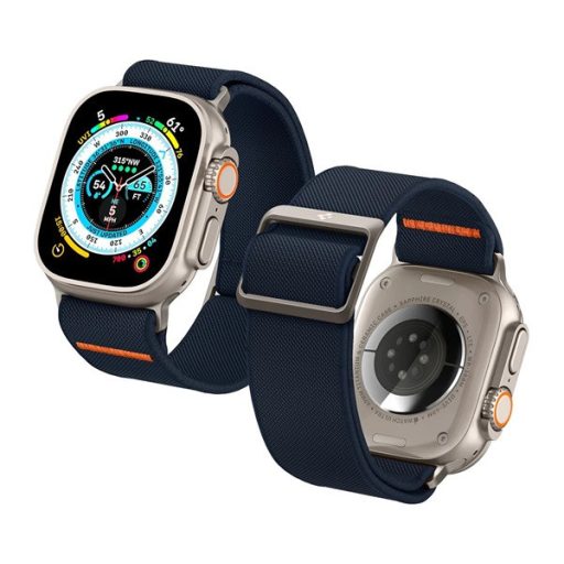 Spigen Lite Fit Ultra Apple Watch Ultra 3 / 2 / 1 49mm / 10 /  9 / 8 / 7 45mm / SE / 6 / 5 / 4 44mm / 3 / 2 / 1 42mm szövet szíj, tengerészkék