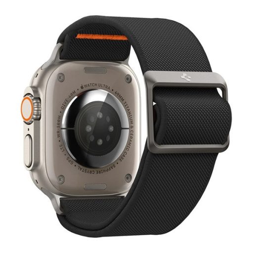 Spigen Lite Fit Ultra Apple Watch Ultra 2 / 1 49mm / 10 /  9 / 8 / 7 45mm / SE / 6 / 5 / 4 44mm / 3 / 2 / 1 42mm szövet szíj, fekete