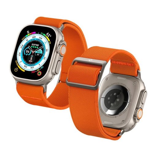 Spigen Lite Fit Ultra Apple Watch Ultra 2 / 1 49mm / 10 /  9 / 8 / 7 45mm / SE / 6 / 5 / 4 44mm / 3 / 2 / 1 42mm szövet szíj, narancs