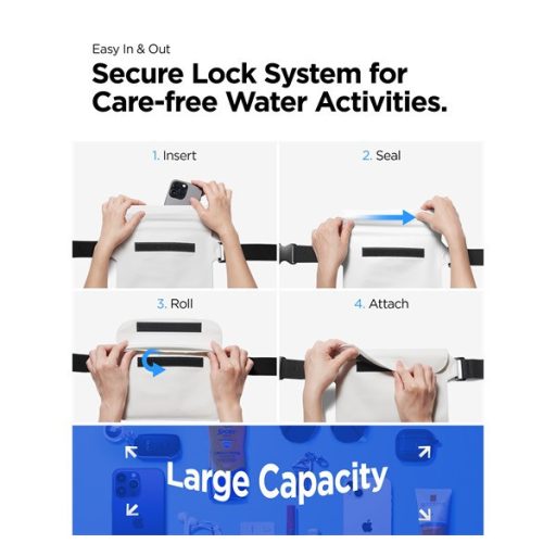 Spigen Aqua Shield A620  vízálló táska, fehér (2db)