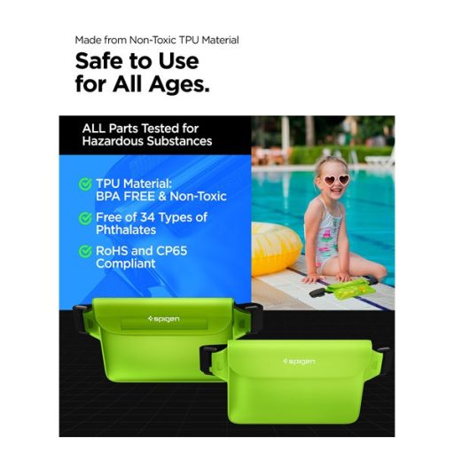 Spigen Aqua Shield A620  vízálló táska, kaktusz zöld (2db)