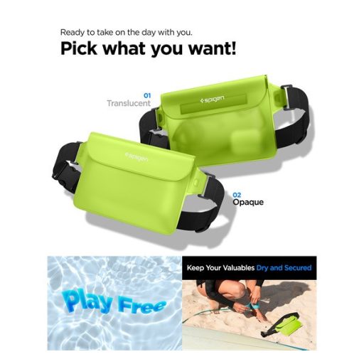 Spigen Aqua Shield A620  vízálló táska, kaktusz zöld (2db)