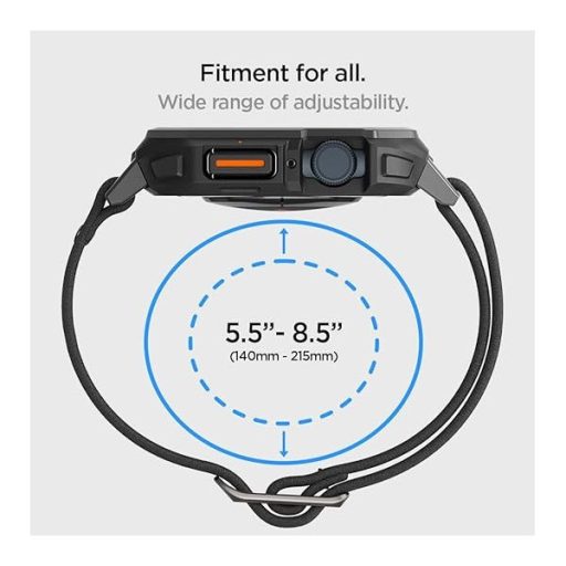 Spigen Lite Fit Pro Apple Watch 9 / 8 / 7 45mm / SE (2nd / 1st Gen) / 6 / 5 / 4 44mm tok / szíj, fekete