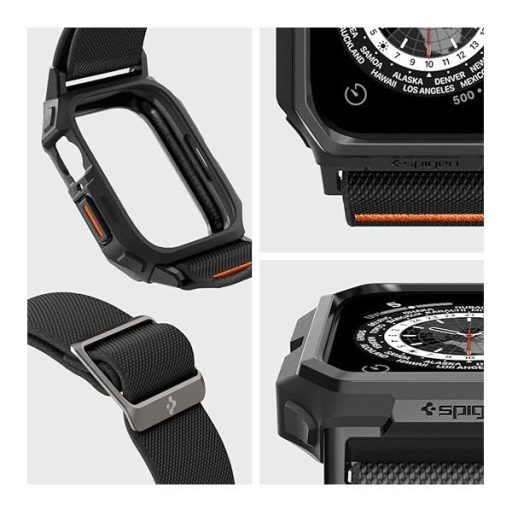 Spigen Lite Fit Pro Apple Watch 9 / 8 / 7 45mm / SE (2nd / 1st Gen) / 6 / 5 / 4 44mm tok / szíj, fekete