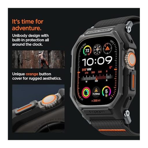 Spigen Lite Fit Pro Apple Watch Ultra 2 / 1 49mm tok / szíj, matt fekete