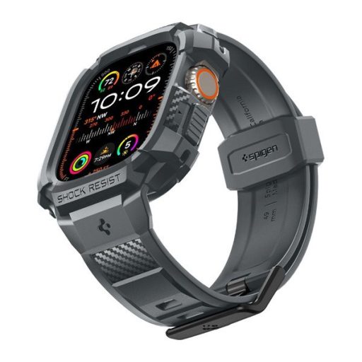 Spigen Rugged Armor Pro Apple Watch Ultra 2 / 1 49mm tok / szíj, sötétszürke