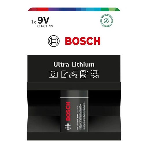 Bosch ELEM LÍTIUM 9V 1-BLISZTER 6FR61UL1B/00