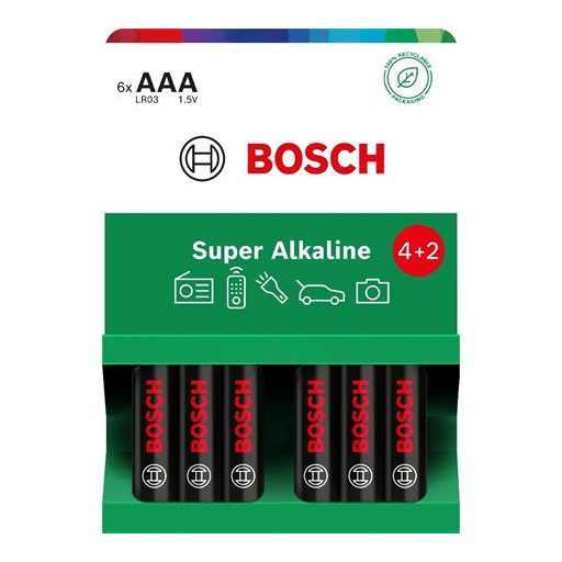 Bosch ELEM SUPER ALKLALINE AAA 6-BLISZTER LR03SA6B/00