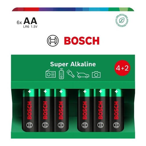 Bosch ELEM SUPER ALKLALINE AA 6-BLISZTER LR6SA6B/00