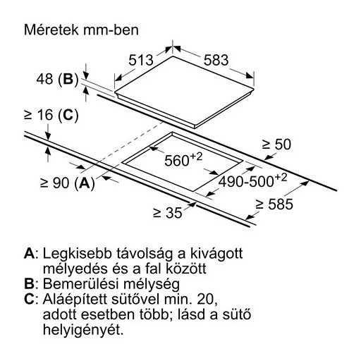Bosch FŐZŐLAP BEÉPÍTHETŐ  KERÁMIA PKE645BA2E