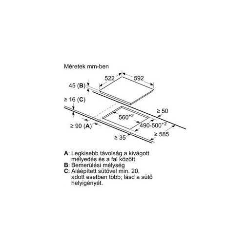 Bosch FŐZŐLAP BEÉPÍTHETŐ  KERÁMIA PKF631BB2E