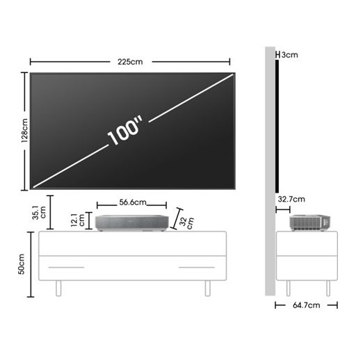 Hisense UHD SMART LASER TV 100L5HD
