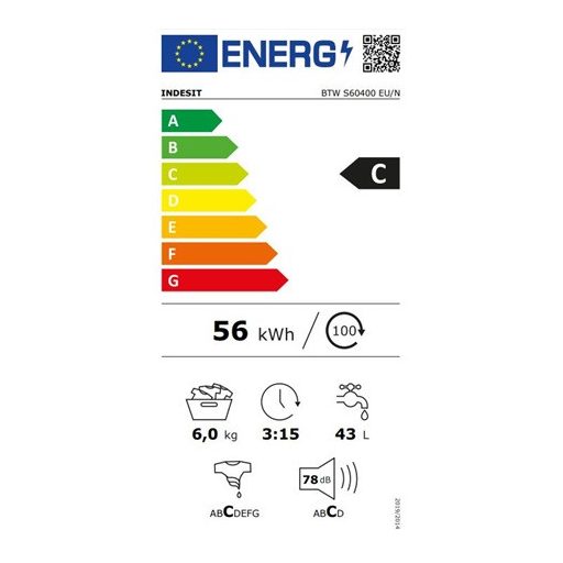 Indesit MOSÓGÉP FELÜLTÖLTŐS BTW S60400 EU N