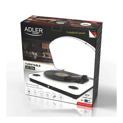 Adler LEMEZLEJÁTSZÓ AD1914 WHITE